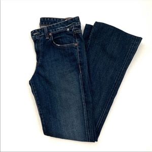 Levi’s Premium Dark Wash Straight Blue Bootcut Jeans size 29/30